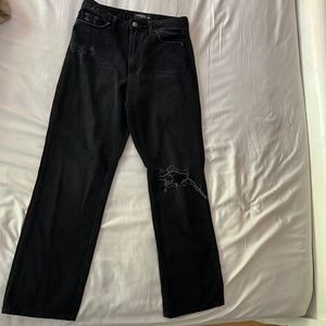 Just Black Denim straight leg jeans.